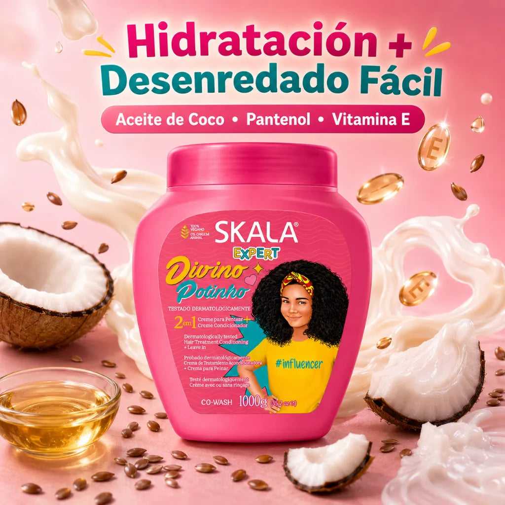 SKALA – Mascarilla Capilar Kids Divino Potinho Hidratante para Peinar 1000ml