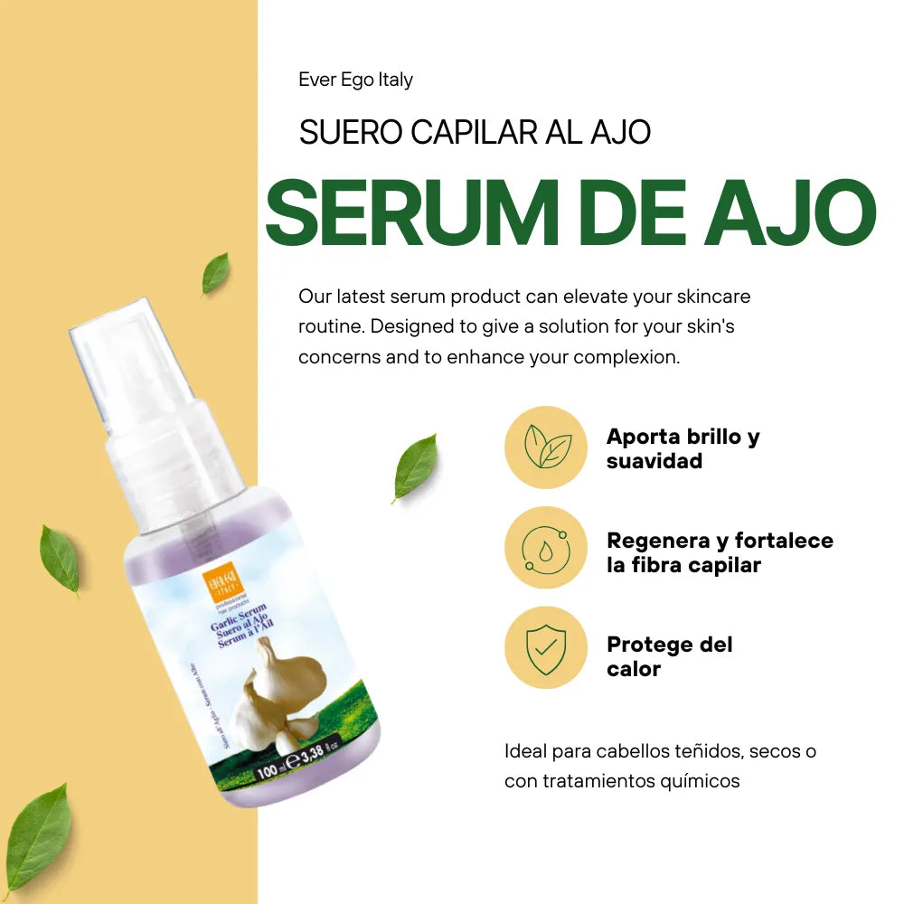 Serum Capilar al Ajo – Cristales Líquidos Regenerantes | 100 ml