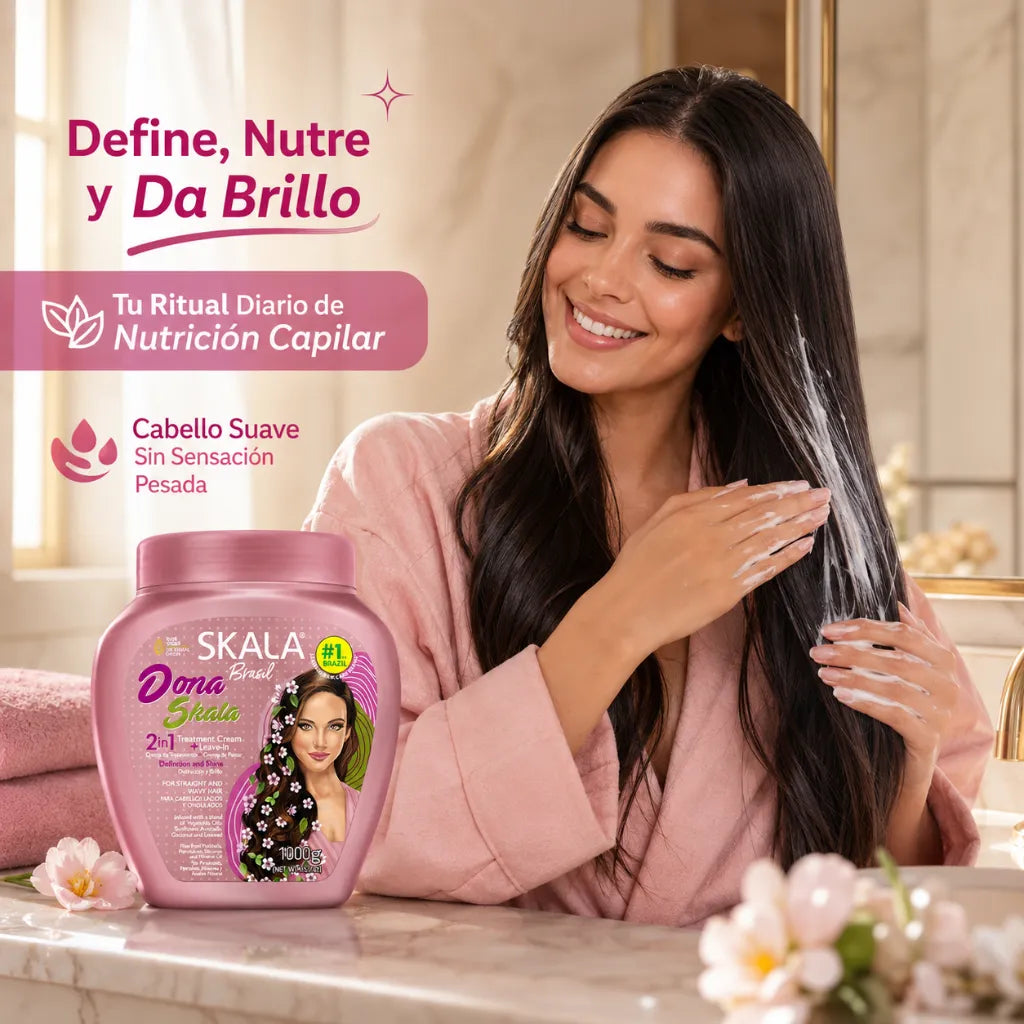 Skala Brasil – Crema de Tratamiento Dona Skala Nutritiva para Cabello Ondulado 1000g