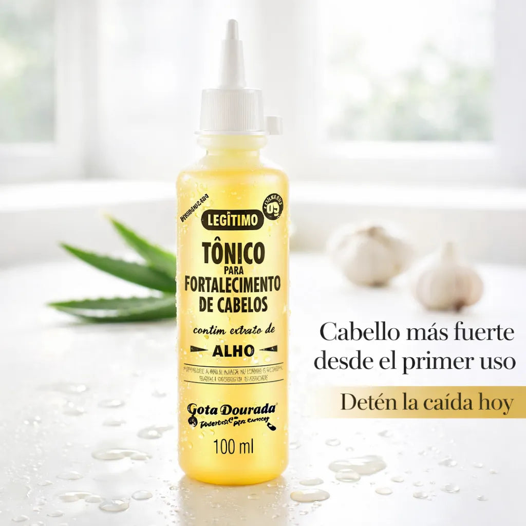Gota Dourada – Tónico Capilar Fortalecedor Anticaída con Ajo y Aloe Vera 100ml