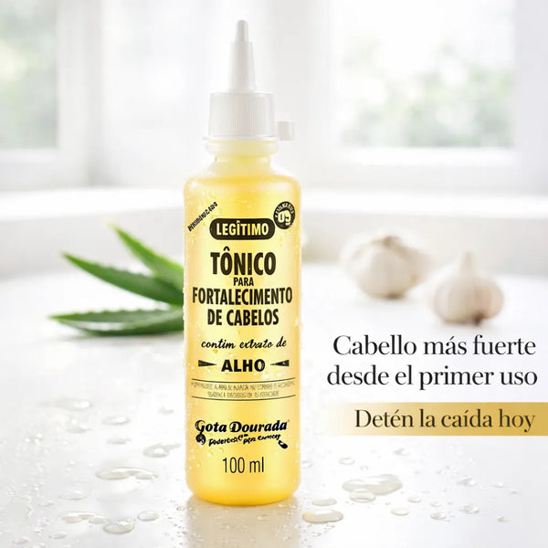 Gota Dourada – Tónico Capilar Fortalecedor Anticaída con Ajo y Aloe Vera 100ml
