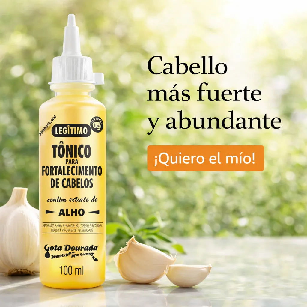 Gota Dourada – Tónico Capilar Fortalecedor Anticaída con Ajo y Aloe Vera 100ml