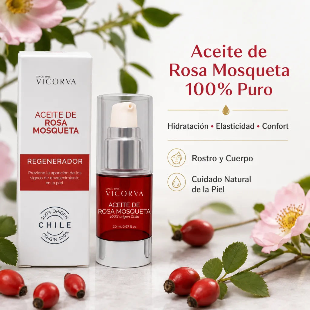 Vicorva – Aceite de Rosa Mosqueta Regenerador para Rostro y Cuerpo 20ml