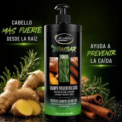 Be Shyne – Champú Nutritivo Anticaída con Romero para Crecimiento Capilar 1000ml