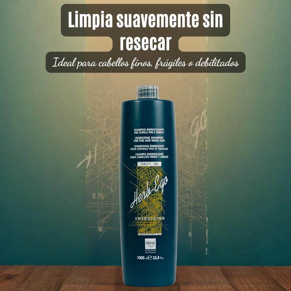 Champú Energizante al Extracto de Pimiento – Fuerza y Vitalidad para Cabellos Finos y Débiles | 1000 ml