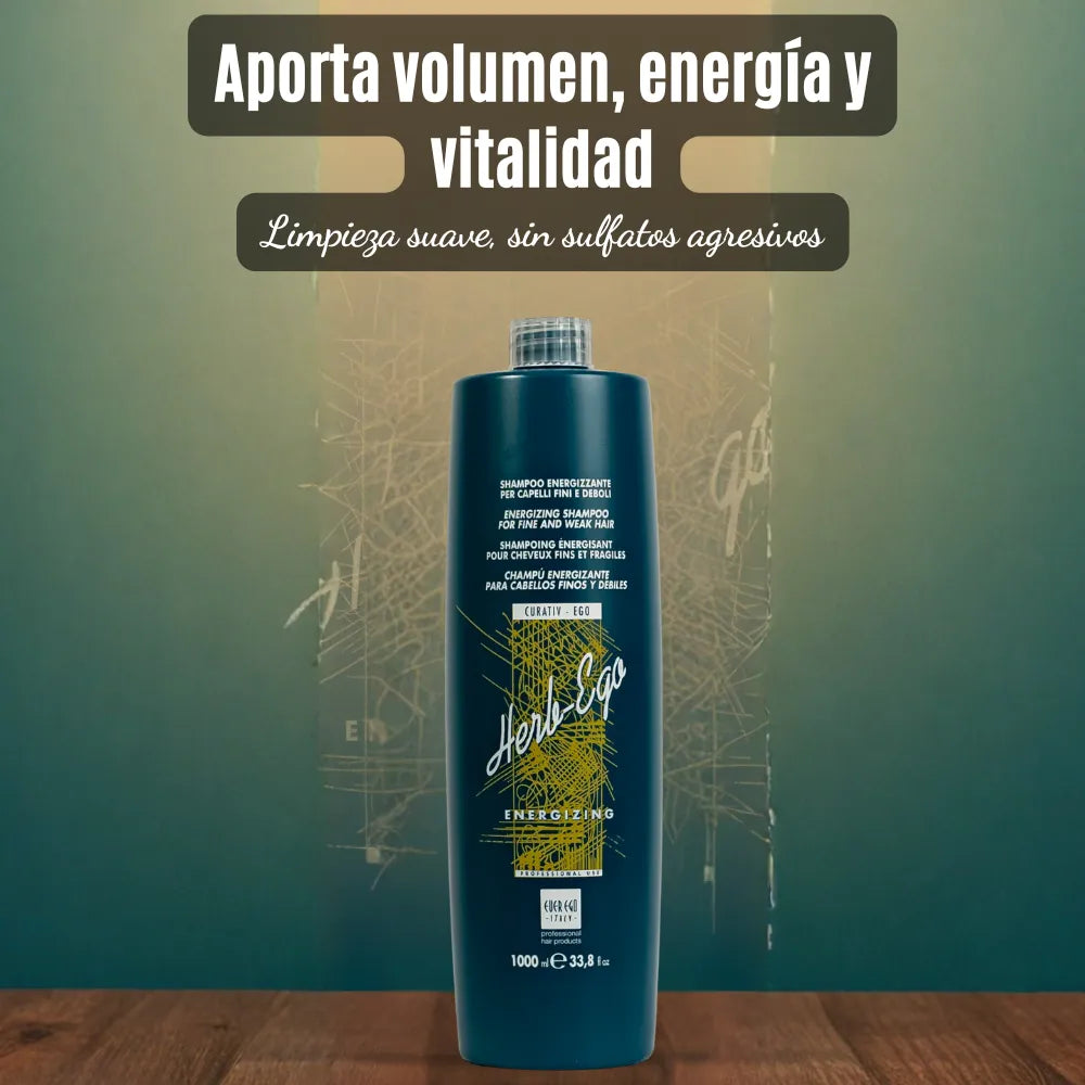 Champú Energizante al Extracto de Pimiento – Fuerza y Vitalidad para Cabellos Finos y Débiles | 1000 ml