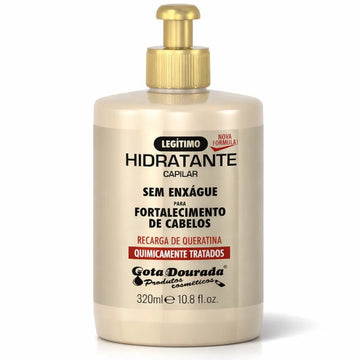Gota Dourada – Crema para Peinar Recarga de Queratina para Cabello Tratado Químicamente 320ml