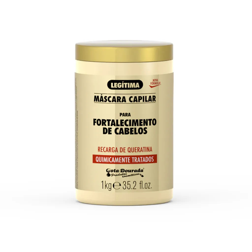 Gota Dourada – Mascarilla Capilar con Queratina Fortalecedora para Cabellos Tratados Químicamente 1kg
