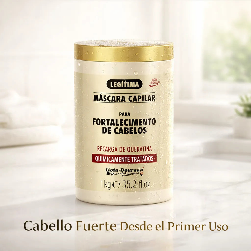 Gota Dourada – Mascarilla Capilar con Queratina Fortalecedora para Cabellos Tratados Químicamente 1kg